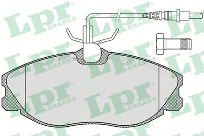 05P620  LPR - Гальмівні колодки до дисків (F, V, з датчиком)