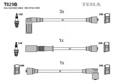 Комплект проводов зажигания TESLA купить