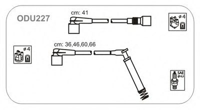 Комплект проводов зажигания Opel C14NZ, 14NV, 16SV Mot.02E85673->