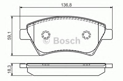 Комплект тормозных колодок, дисковый тормоз BOSCH купить