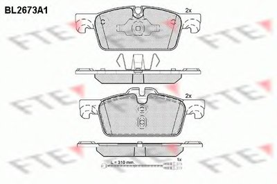 Комплект тормозных колодок, дисковый тормоз FTE купить