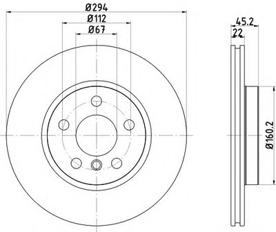Тормозной диск Kpl. tarcz hamulcowych przуd L/P BMW 2 (F45), 2 GRAN TOURER (F46)