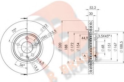 Тормозной диск R BRAKE купить