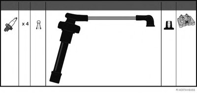 Комплект проводов зажигания HERTH+BUSS JAKOPARTS купить