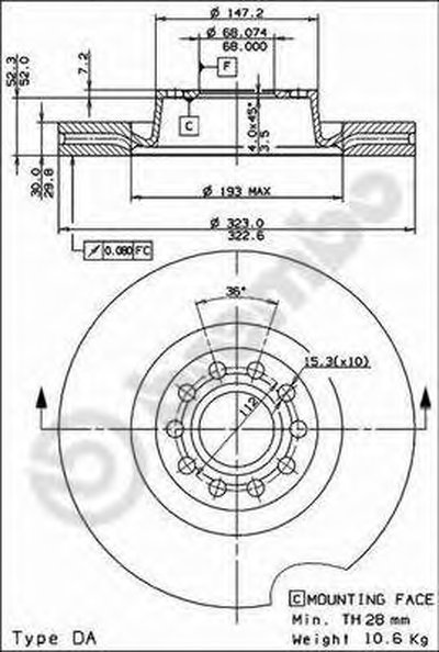 Тормозной диск COATED DISC LINE AP купить