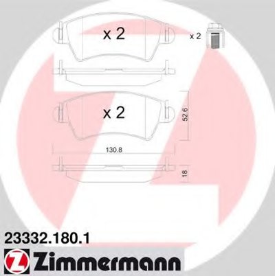 Комплект тормозных колодок, дисковый тормоз ZIMMERMANN купить