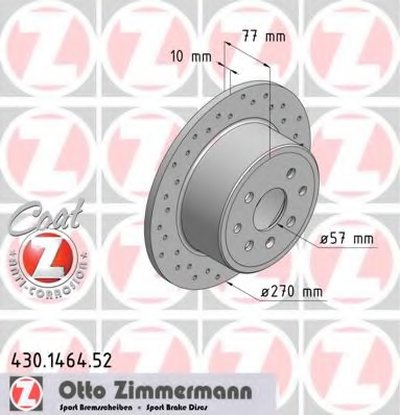 Тормозной диск SPORT BRAKE DISC COAT Z ZIMMERMANN купить