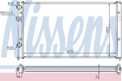 Радиатор, охлаждение двигателя NISSENS купить