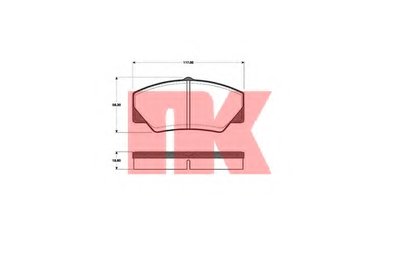 Комплект тормозных колодок, дисковый тормоз NK купить