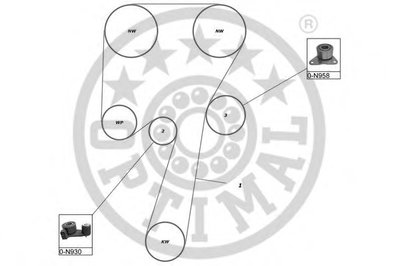 Комплект ремня ГРМ OPTIMAL купить