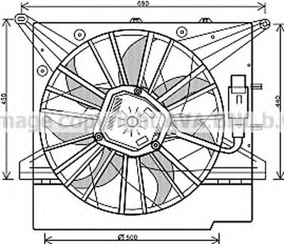 Вентилятор, охлаждение двигателя AVA QUALITY COOLING купить