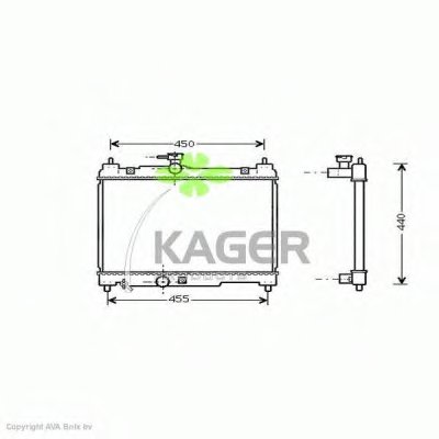 Радиатор, охлаждение двигателя KAGER купить