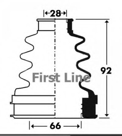 Пыльник, приводной вал FIRST LINE купить