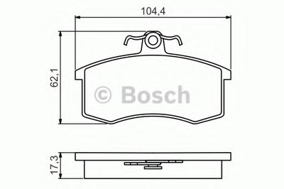 Комплект тормозных колодок, дисковый тормоз BOSCH купить