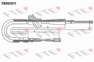 Трос, стояночная тормозная система FTE купить