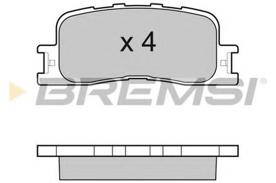 Колодки тормозные задние Toyota Camry 01-06 (akebono) (93x38