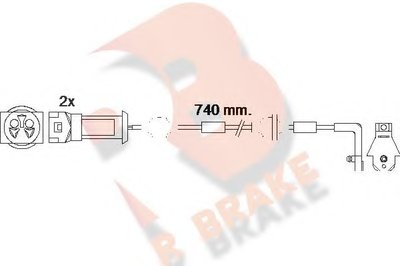 Сигнализатор, износ тормозных колодок R BRAKE купить