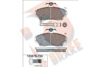 Комплект тормозных колодок, дисковый тормоз R BRAKE купить