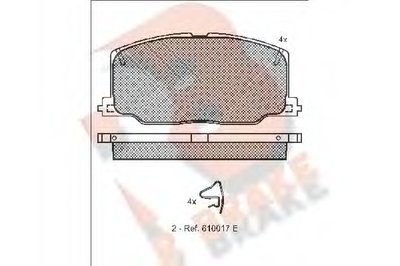 Комплект тормозных колодок, дисковый тормоз R BRAKE купить