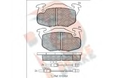 Комплект тормозных колодок, дисковый тормоз R BRAKE купить