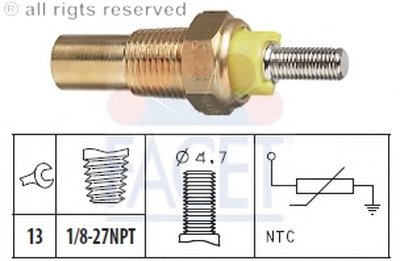 Датчик, температура охлаждающей жидкости; Датчик, температура охлаждающей жидкости; Датчик, температура охлаждающей жидкости FACET купить