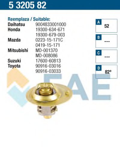 Термостат, охлаждающая жидкость FAE купить
