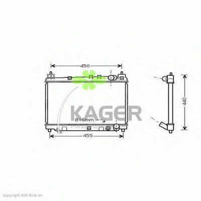 Радиатор, охлаждение двигателя KAGER купить