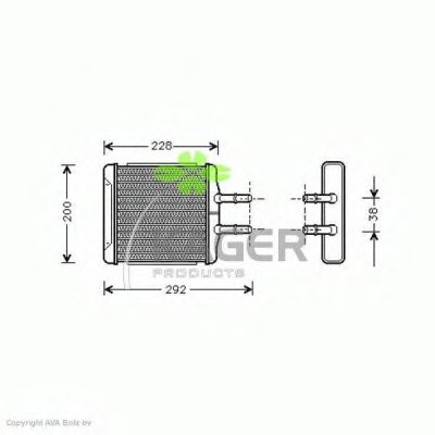 Теплообменник, отопление салона KAGER купить