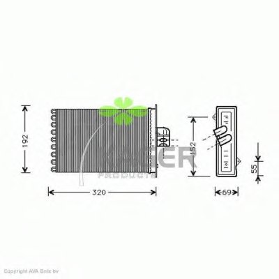 Теплообменник, отопление салона KAGER купить