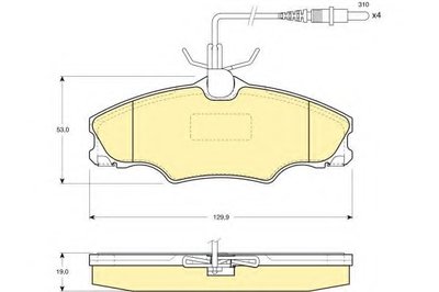 Комплект тормозных колодок, дисковый тормоз GIRLING купить