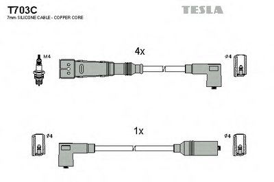 Комплект проводов зажигания original TESLA купить