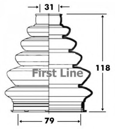 Пыльник, приводной вал FIRST LINE купить