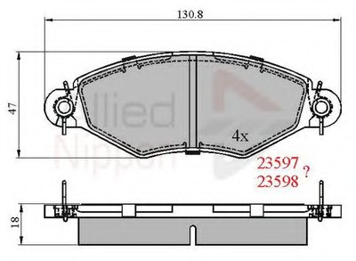 Комплект тормозных колодок, дисковый тормоз ANL Braking COMLINE купить