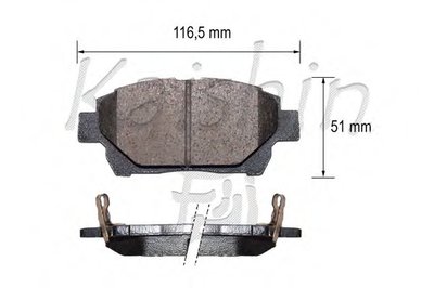 Комплект тормозных колодок, дисковый тормоз KAISHIN купить