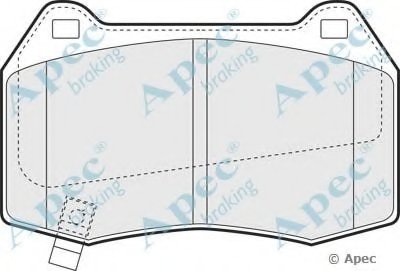 Комплект тормозных колодок, дисковый тормоз APEC braking купить