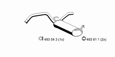 Глушитель выхлопных газов конечный ERNST купить