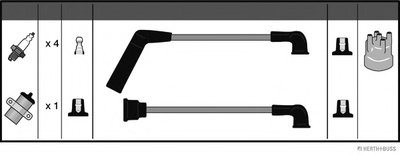 Комплект проводов зажигания HERTH+BUSS JAKOPARTS купить