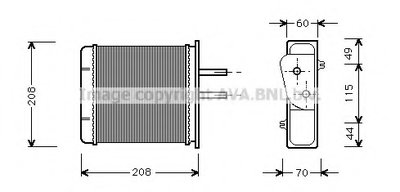 Теплообменник, отопление салона AVA QUALITY COOLING купить