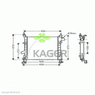 Радиатор, охлаждение двигателя KAGER купить