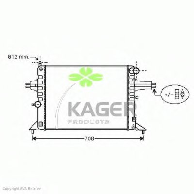 Радиатор, охлаждение двигателя KAGER купить