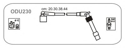 Комплект проводов зажигания Opel Astra F 1.4 94- 02BE6607->