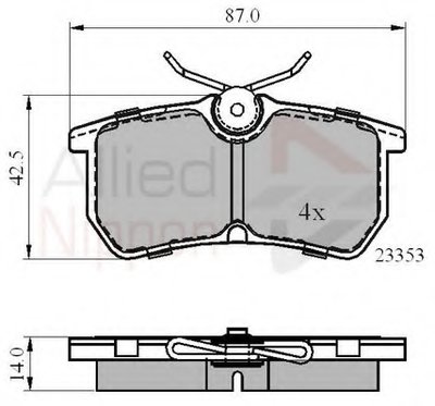 Комплект тормозных колодок, дисковый тормоз ANL Braking COMLINE купить