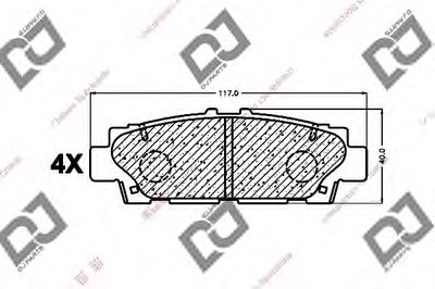 Комплект тормозных колодок, дисковый тормоз DJ PARTS купить