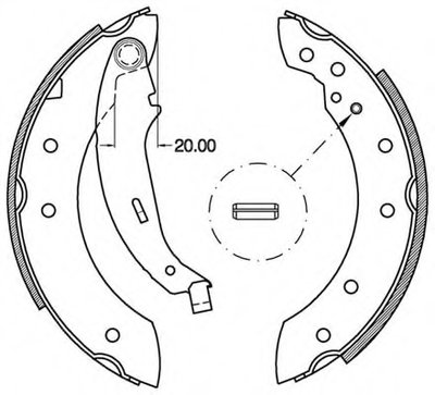 Комплект тормозных колодок ADVANCE OPEN PARTS купить