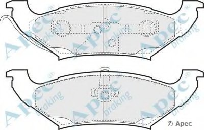 Комплект тормозных колодок, дисковый тормоз APEC braking купить