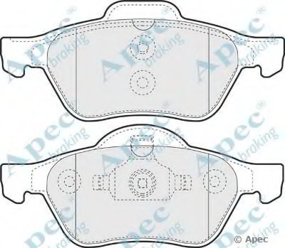 Комплект тормозных колодок, дисковый тормоз APEC braking купить