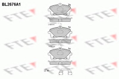 Комплект тормозных колодок, дисковый тормоз FTE купить