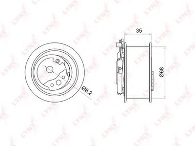 Натяжной ролик, ремень ГРМ LYNXauto купить