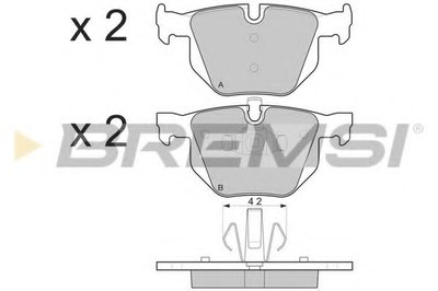 Колодки тормозные задние BMW 3(E90)/5(E60) (ATE) (123x58,1x1