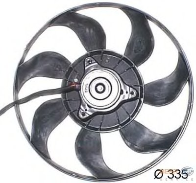 Вентилятор радиатора BERLINGO/PARTNER 1.1-2.0 96-15 (335мм)